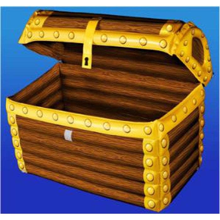 "Inflatable Treasure Chest Cooler - Keep Your Drinks Cool In Style!"