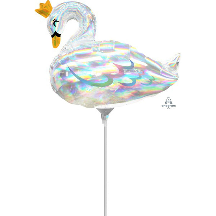 "Iridescent Swan Mini Shape A30 - Elegant Home Decor Ornament"