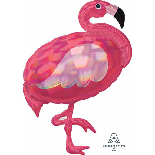 Iridescent Flamingo Balloon - 33" Shape P45 Pkg