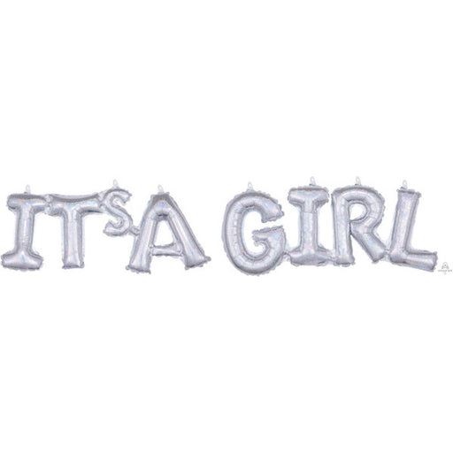 "It'S A Girl" Holographic Block Letters (20 Pieces)