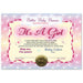 "It'S A Girl" Certificate Greeting