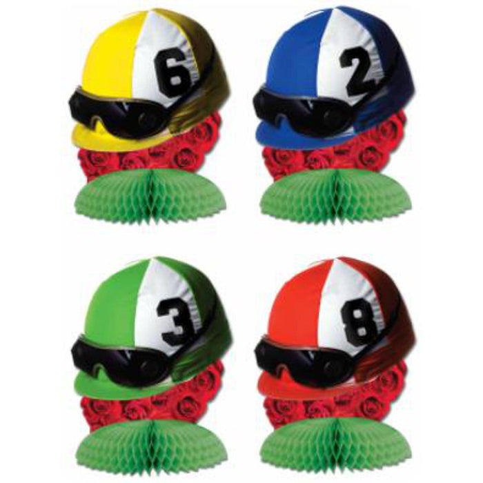 "Jockey Helmet Mini Centerpieces - Pack Of 4"