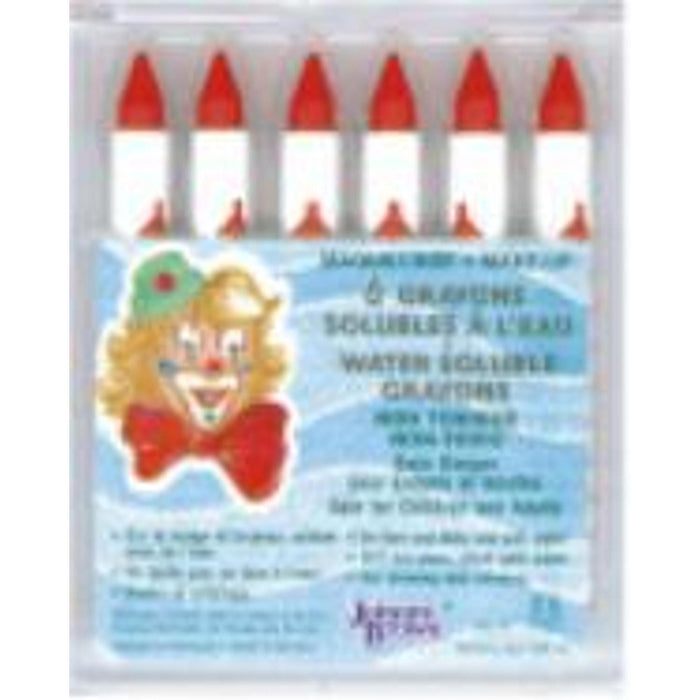 Johnny Brown Red Crayons - 6 Per Pack