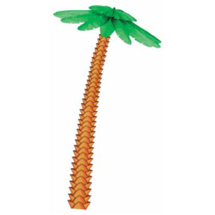 Jointed Palm Tree Decoration With Tissue Fronds.