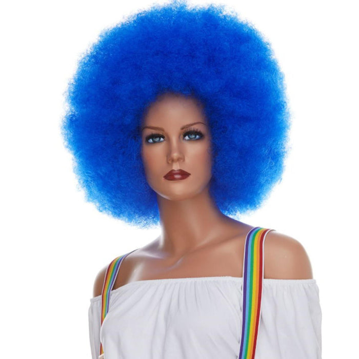 "Jumbo Blue Clown Wig"