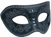 Black Leather-Cut Masquerade Mask