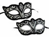 Black & White Venetian Style Masquerade Mask, Assorted Designs