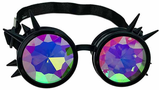 Black Steampunk Goggles with Multi-Lens Detail
