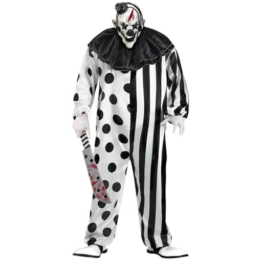 Horror Killer Clown Costume Plus Size 6'2"/300L (1/Pk)