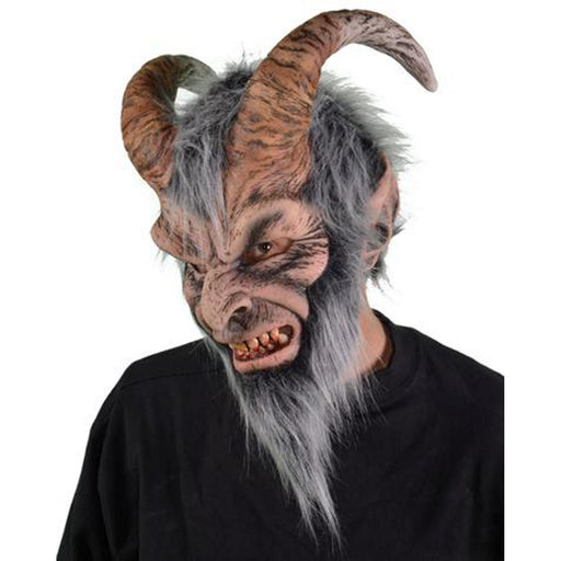 Krampus Demon Latex Mask - Hauntingly Realistic Halloween Costume (1/Pk)