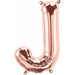 Letter J Rose Gold 16" Packaged 01346