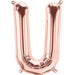 Letter U Rose Gold 16" Packaged