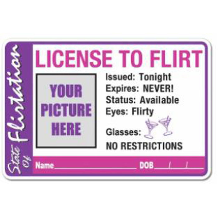 "License To Flirt Button"