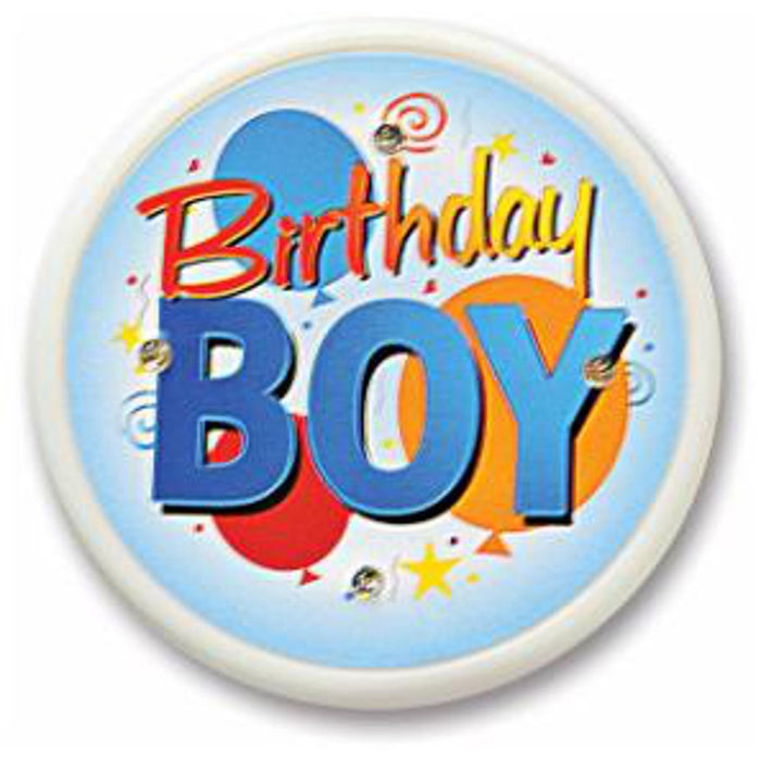 Light Up The Party With Our Birthday Boy Flashing Button