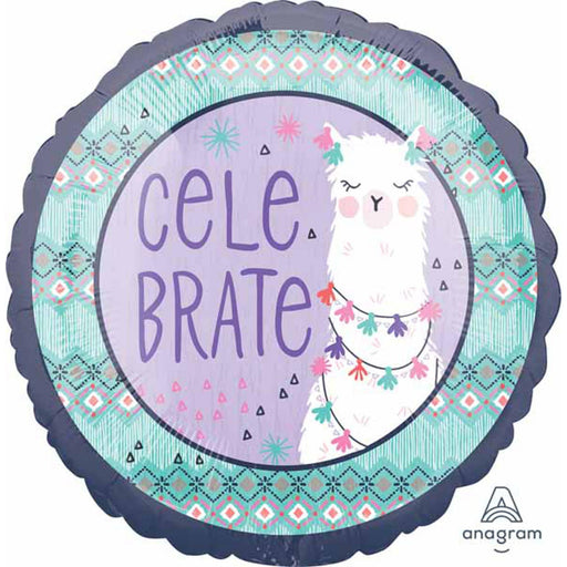 Llama Fun 18" Round Balloon With S40 Packaging For Celebrations