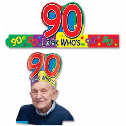 Cheers to Ninety Years Look Who's 90 Headband (3/Pk)