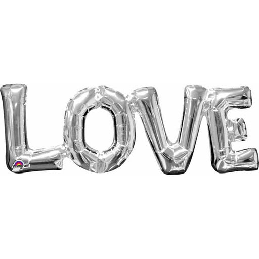 "Love" Silver Block Phrase Necklace Pkg.