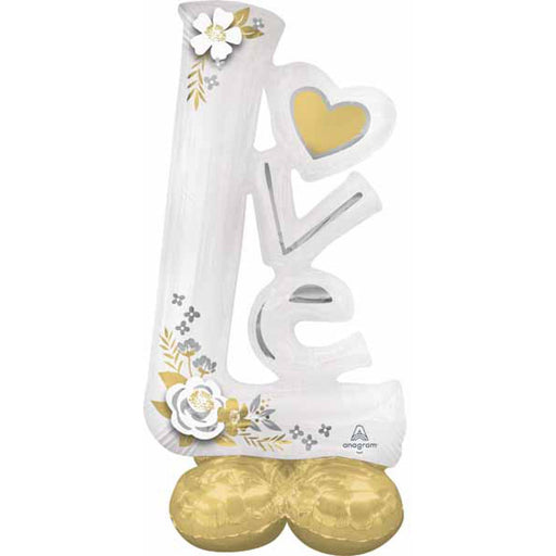 Love Wedding Ci: Lg 58" Airloonz With White And Gold Balloon Garland (P70)