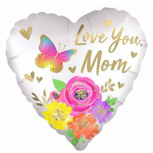 "Love You Mom Floral Heart Sticker Pack (32 Jumbo)"