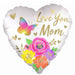 "Love You Mom Floral Heart Sticker Pack (32 Jumbo)"