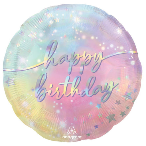 Luminous Grandeur: Jumbo Foil Balloon HX Luminous Happy Birthday (3/Pk)