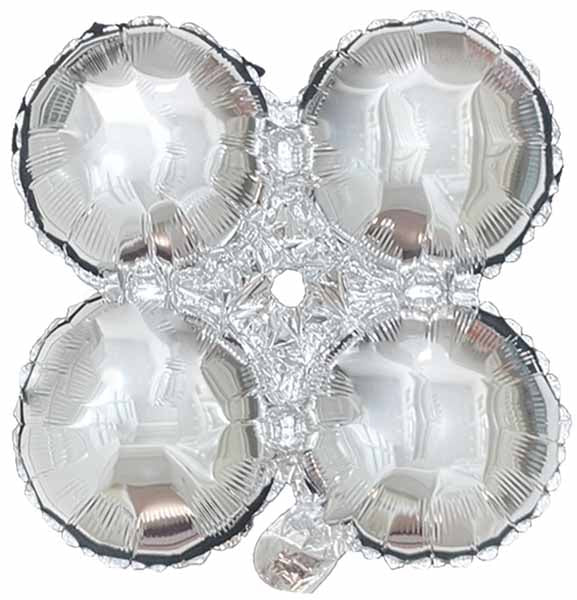 25" Silver Quad Arch Foil Balloon