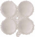 12-Inch White Quad Arch Foil Balloon