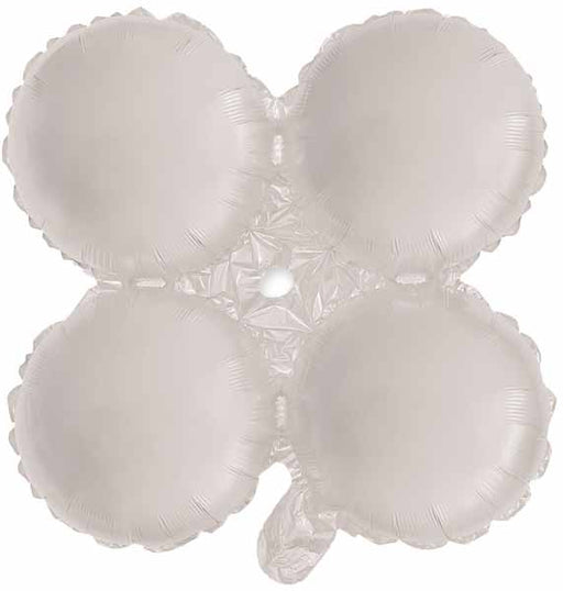 25-Inch White Quad Arch Foil Balloon