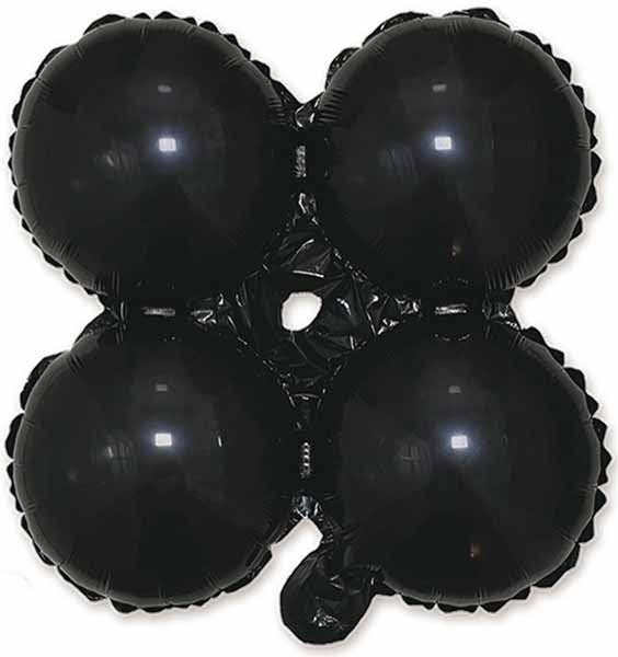 12 Inch Black Quad Arch Foil Balloon