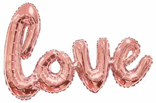Rose Gold Love Script Balloon