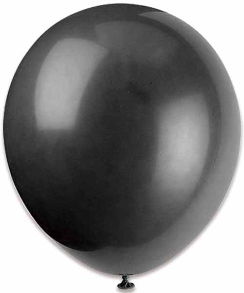 Trico 5-Inch Black Latex Balloons, 100 Count