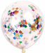 12-Inch Tricolor Star Confetti Latex Balloons, 4 Pack