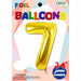 Gold Number 7 Foil Balloon, 34 Inch