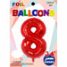 34-Inch Red Number 8 Foil Balloon