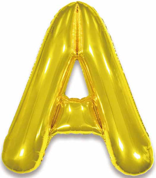 34-Inch Gold Letter A Foil Balloon
