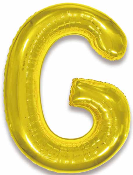 Gold Letter G Foil Balloon, 34 Inch