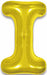 Gold Letter I Foil Balloon, 34 Inch
