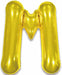 34-Inch Gold Letter M Foil Balloon