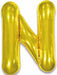 34-Inch Gold Letter N Foil Balloon