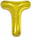 Gold Letter T Foil Balloon, 34 Inch