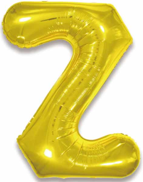 34-Inch Gold Letter Z Foil Balloon