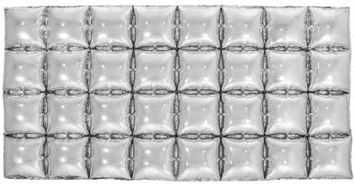 Silver Foil Balloon Backdrop, 44 x 22 Inches