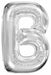 34-Inch Silver Letter B Foil Balloon