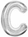34 Inch Silver Letter C Foil Balloon