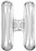 34-Inch Silver Letter H Foil Balloon