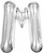 Silver Letter M Foil Balloon, 34 Inch