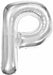 34" Silver Letter P Foil Balloon
