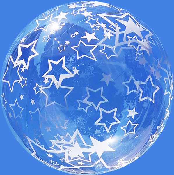 18-Inch Clear Bubble Balloon with Star