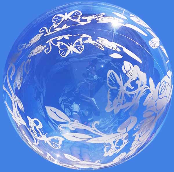 18-Inch Clear Bubble Balloon with Butterfly Design