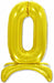 26-Inch Gold Stand-Up Number 0 Balloon